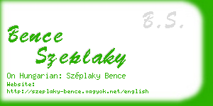 bence szeplaky business card