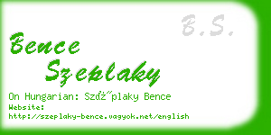 bence szeplaky business card